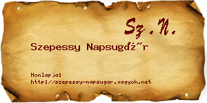 Szepessy Napsugár névjegykártya
